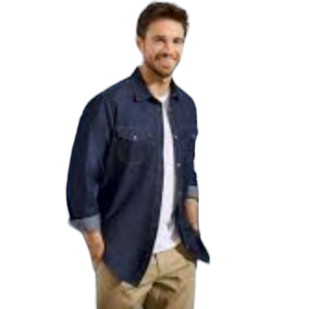 Livergy Men's Size Large Long Sleeve Button-down Shirt in Navy